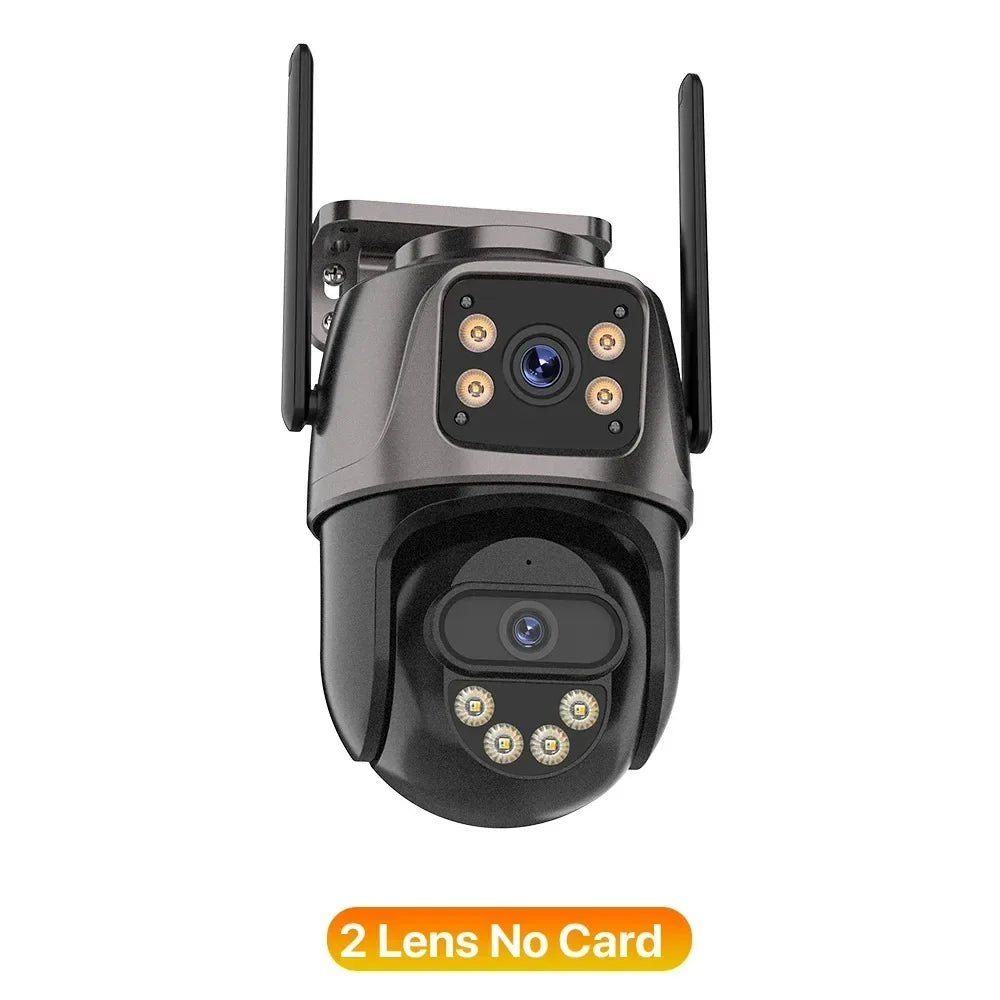 Caméra De Surveillance WiFi 4K À Triple Objectif PTZ